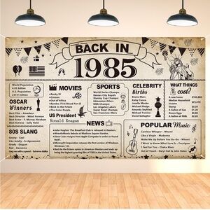 “Back in 1985” Party Banner